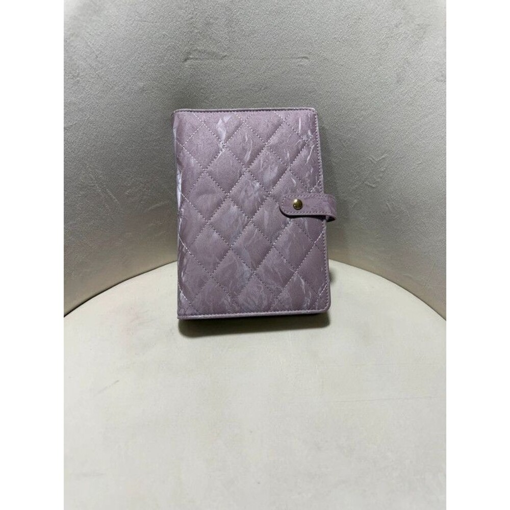 Quilted Lilac Travel Jewelry Organizer Binder Zipper Pouches New
